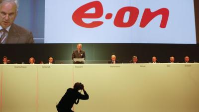CEO Teyssen of EON during the annual shareholders meeting in Essen