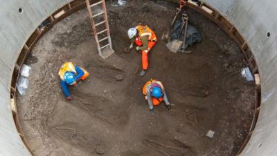 Crossrail excavations at Charterhouse Square