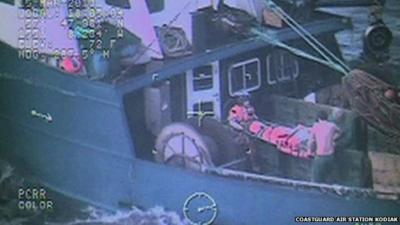 US coastguard rescue footage