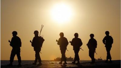 South Korean marines on patrol, March 2013