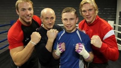 Stephen Ferris, Barry McGuigan, Carl Frampton and Mike McComish