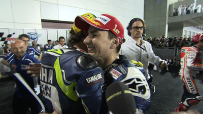 Valentino Rossi and Jorge Lorenzo (L-R)