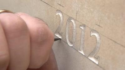 Engraving into stone