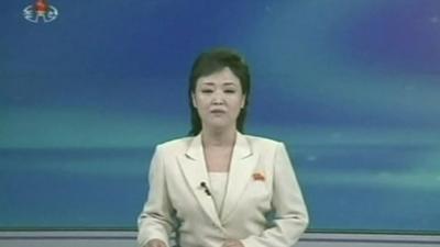 North Korea TV newsreader