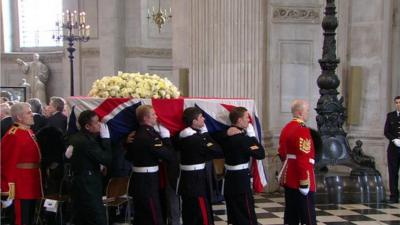 Scenes from the funeral of Baroness Thatcher
