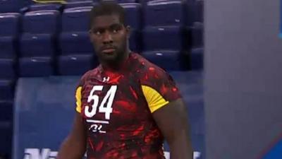 Menelik Watson during his NFL trial