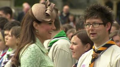 Duchess of Cambridge meeting scouts