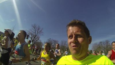 Mike Bushell running London Marathon