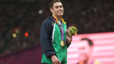 Jason Smyth after picking up his second goal medal at last year's Paralympics in London