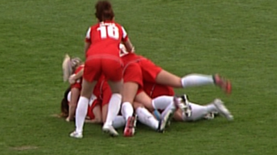 Bristol Academy players celebrate