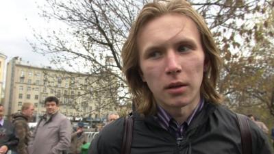 Man in Bolotnaya Square