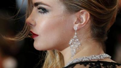 Cara Delevingne at red carpet premiere in Cannes