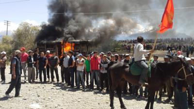 Protest at Kumtor mine