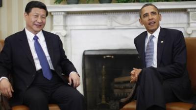 U.S. President Barack Obama (R) meets with China"s Vice President Xi Jinping in the Oval Office of the White House in Washington, in this February 14, 2012 file photo.