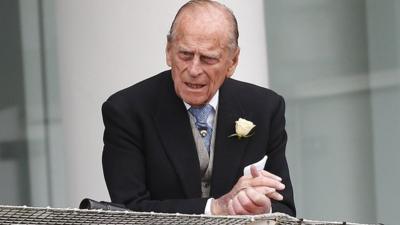 Duke of Edinburgh attending the Epsom Derby on 1 June