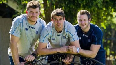 New Scotland caps Tim Swinson, Peter Murchie and Tommy Seymour