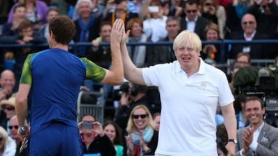 Boris Johnson and Andy Murray