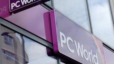 PC World sign