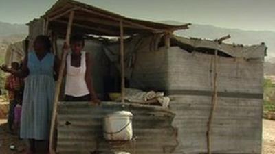 A house the slum city outside Port au Prince