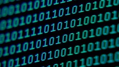 Rows of binary digits