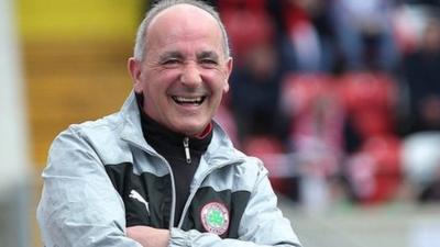 Cliftonville manager Tommy Breslin