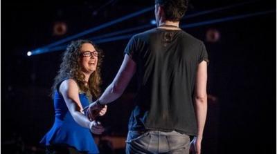 Andrea Begley winner of The Voice UK with judge Danny O'Donoghue