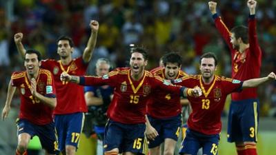 Spain celebrate