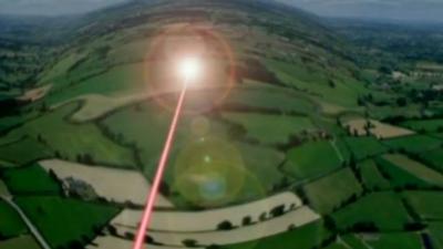 Graphic image of countryside and IT communications