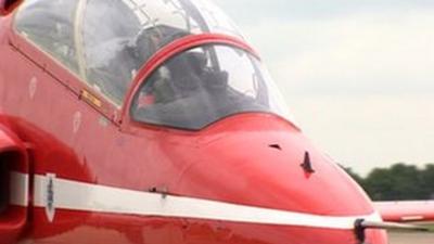 A red arrow