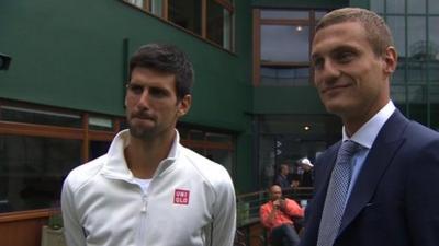 Novak Djokovic and Nemanja Vidic