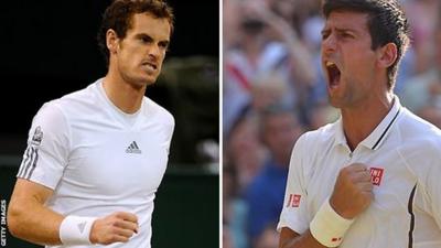 Andy Murray (left) and Novak Djokovic