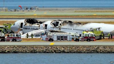 Wreckage of plane