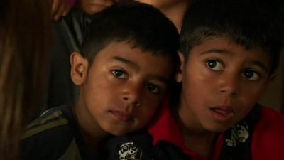 Two Serbian Roma children