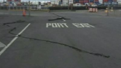 Crack in road