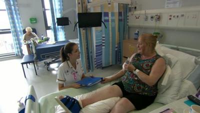 A patient on a ward