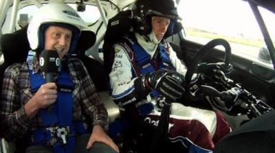 Newsbeat reporter Tom Martienssen is taken for a spin in the new Fiesta R5