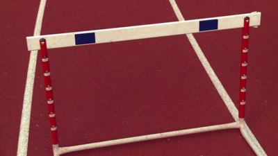 Hurdle on sports track