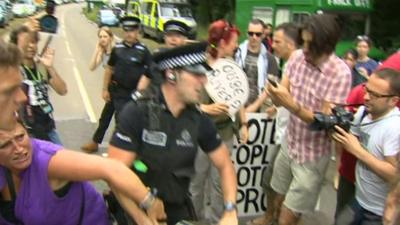 Fracking protest