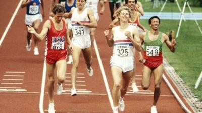 Steve Cram wins 1500m