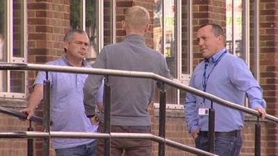 Ex-offender John standing next to his mentor, Nicky, and Steve Dixon from Changes UK