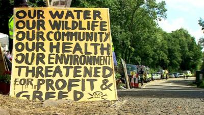 Protest poster against fracking