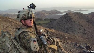 US Army Staff Sgt Ty Carter in Dahla Dam, Afghanistan July 2012