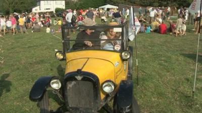 Guy Butcher and his partner Eunice Kratky in their Austin Seven