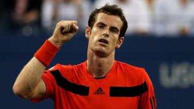 Andy Murray celebrates win over Michael Llodra