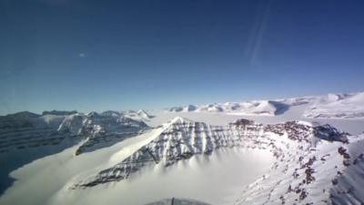 Greenland glaciated mountain range