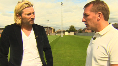 Robbie Savage and Liverpool boss Brendan Rodgers