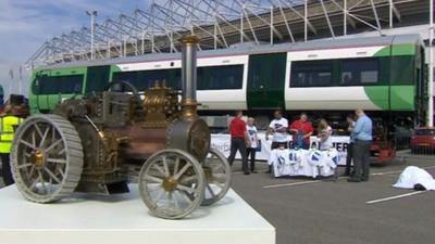 Two Derby built trains