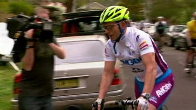 Prime Minister-elect Tony Abbott on his bicycle