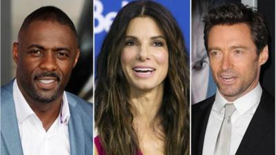 Idris Elba, Sandra Bullock and Hugh Jackman