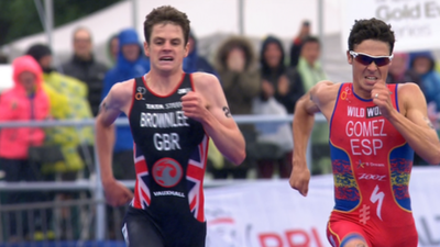 Jonny Brownlee and Javier Gomez (L-R)